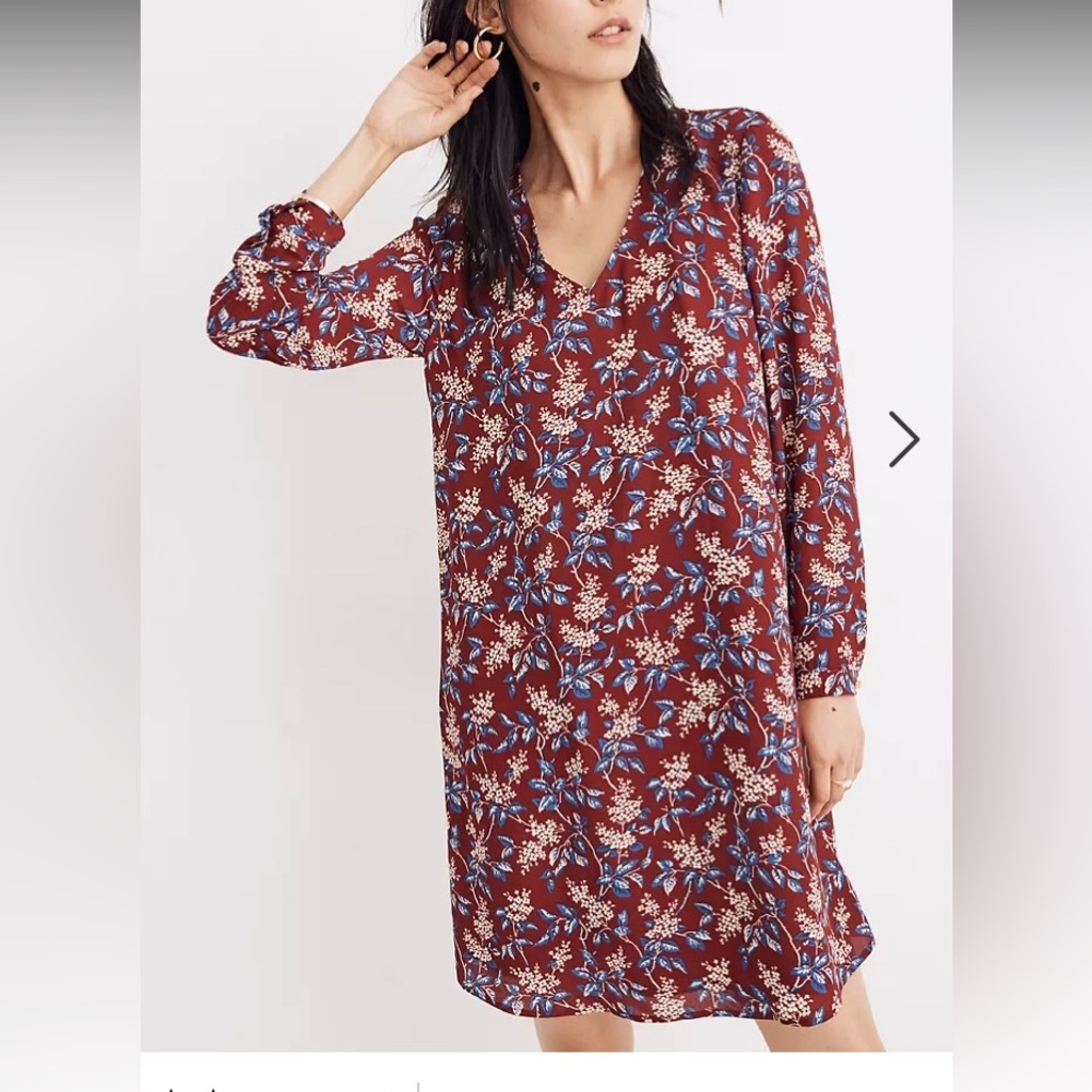 ❤️MADEWELL❤️ burgundy floral dress